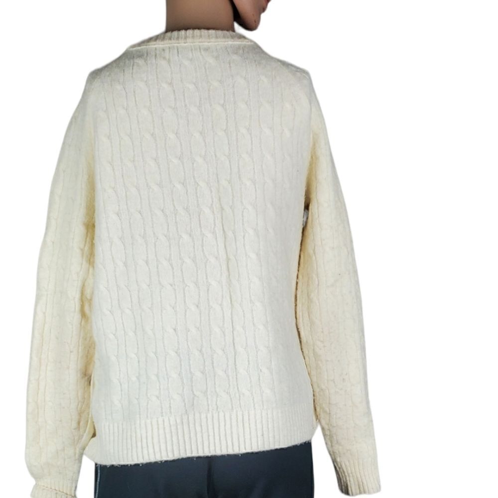J.Crew Cream Cableknit Sweater   - Picture 3 of 6